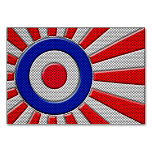 Numéro De Table Conception de Sunburst Roundel Mod en fibre de car