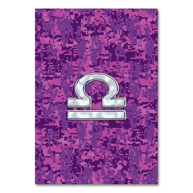 Numéro De Table Connexion Libra Zodiac sur Camo numérique Fuchsia (Par défaut)