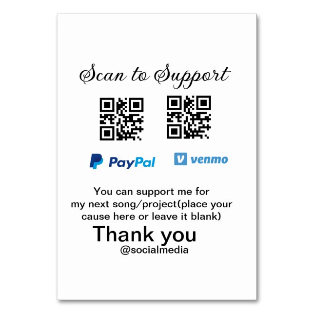 Numéro De Table Conseil virtuel jar q r code argent don PayPal ven (Par défaut)