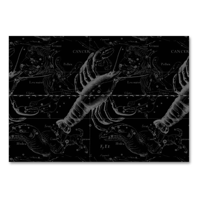 Numéro De Table Constellation du Cancer Hevelius 1690 Décor (Devant)