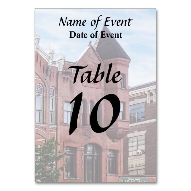 Numéro De Table Cooperstown NY - Premier bâtiment de la Banque nat (Dos)