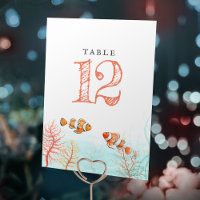 Corail mariage aquatique et aquarelle de poisson c