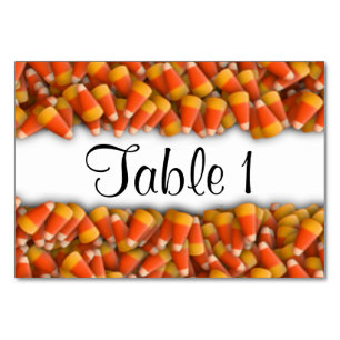 Numéro De Table Corne de bonbons d'Halloween