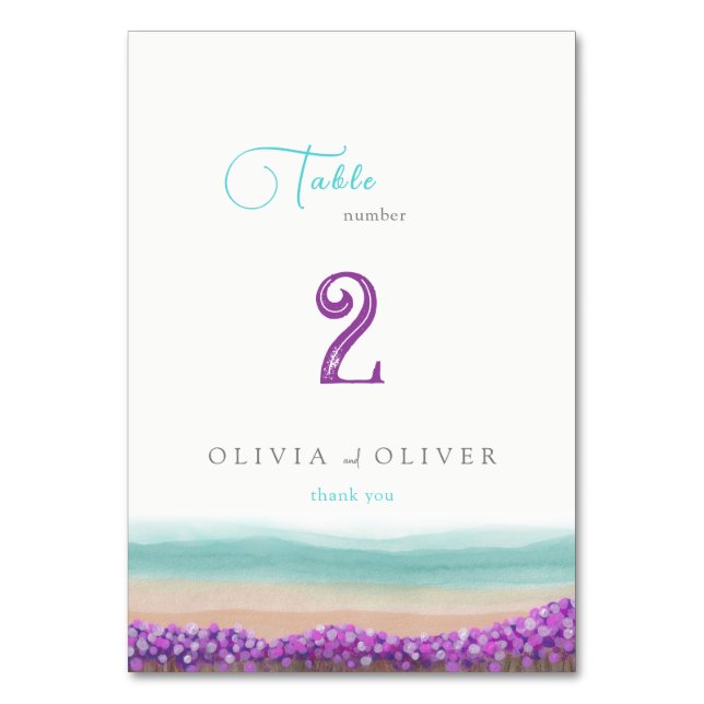 Numéro De Table Côte d'azur en Mariage de fleurs (Par défaut)