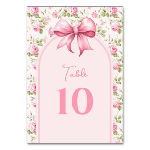 Numéro De Table Cottage rose Rose Love Shack Fiance Fête des marié