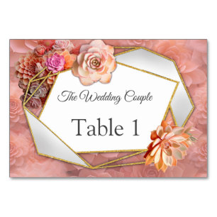 Numéro De Table Couleurs Succulentes de broyage d'abricot