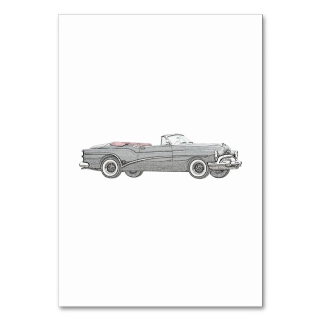 Numéro De Table Coupe convertible Buick Skylark 1953 - Noir (Par défaut)