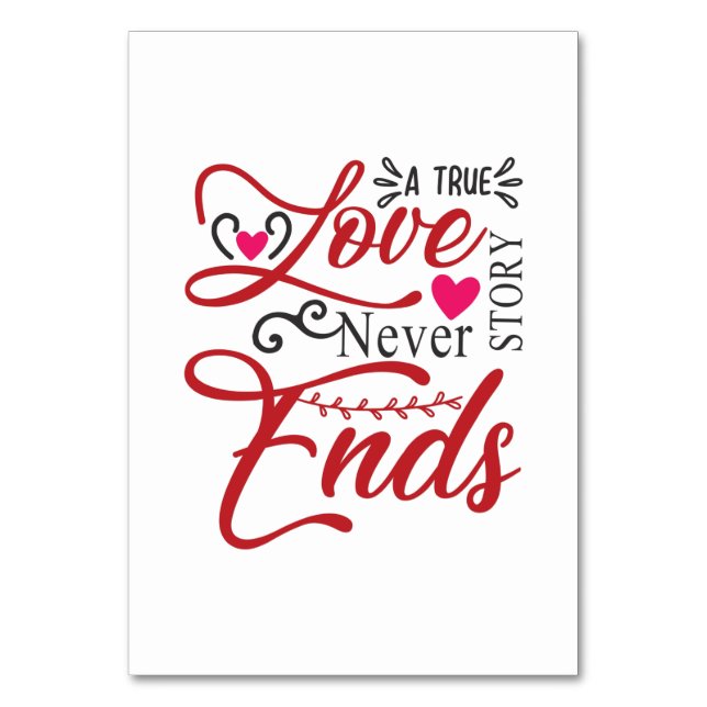 Numéro De Table Couple Art Une Véritable Histoire D'Amour Jamais F (Par défaut)