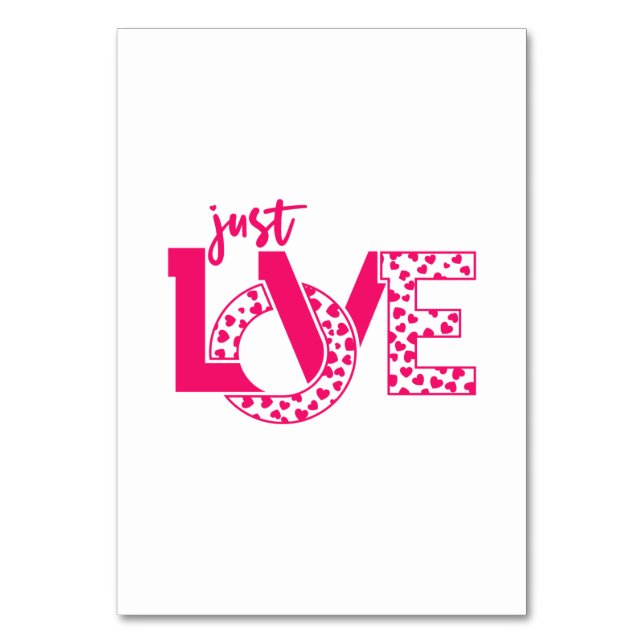 Numéro De Table Couple Cadeau Just Love (Par défaut)