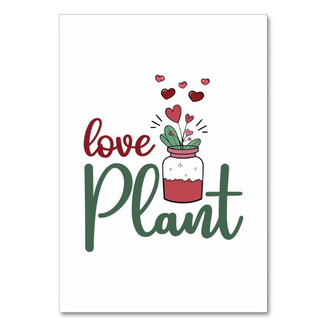 Numéro De Table Couple Plante d'amour cadeau (Par défaut)