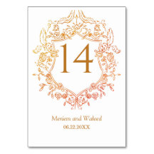 Couronne de mariage à monogramme élégant