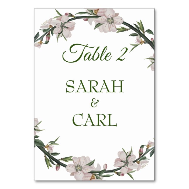 Numéro De Table Couronne florale (Par défaut)