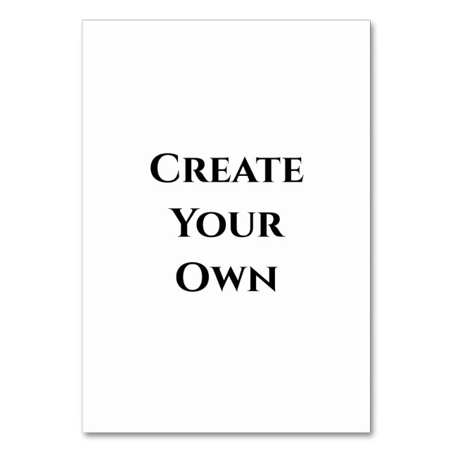 Numéro De Table Créez votre propre (Par défaut)