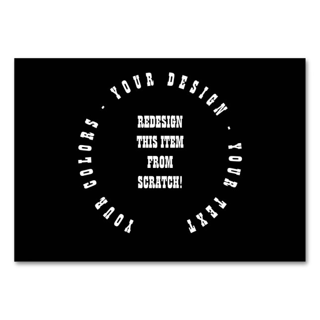 Numéro De Table Créez votre propre (Devant)