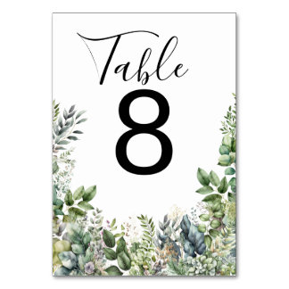 Numéro De Table Créez votre propre eucalyptus de mariage