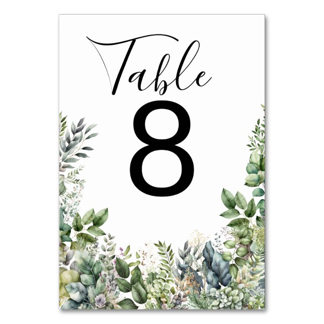 Numéro De Table Créez votre propre eucalyptus de mariage (Par défaut)