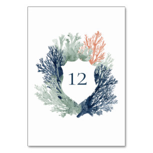 Numéro De Table Crest Nautique Ocean Beach Marine Mariage