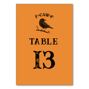 Numéro De Table Crow F-CAW-F Halloween personnalisé