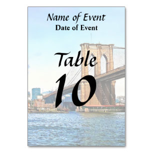 Numéro De Table Culée de New York du pont de Brooklyn