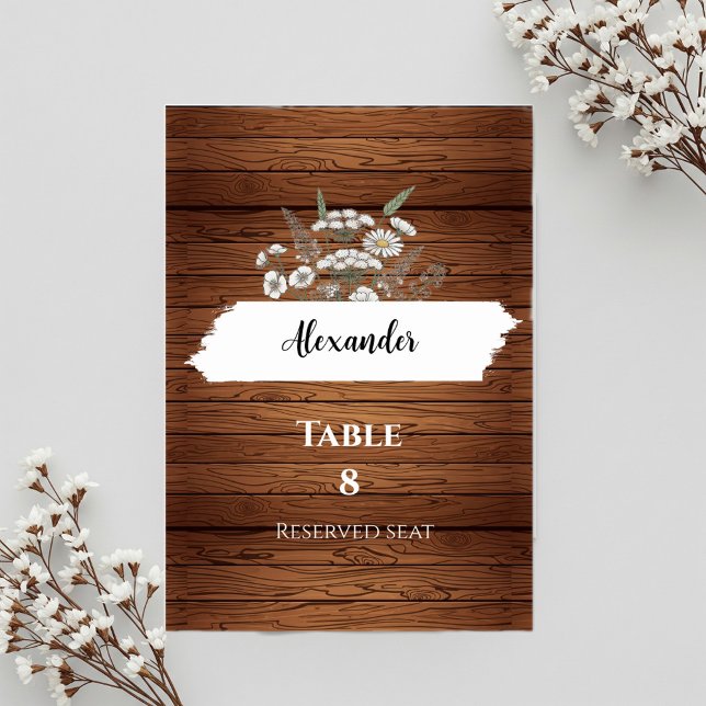 Numéro De Table Custom wedding placeholder card (Créateur téléchargé)