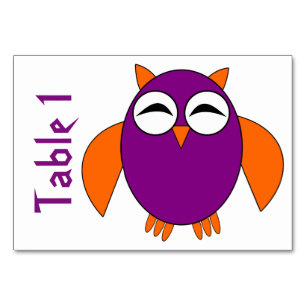 Numéro De Table Cute Halloween Owl Table personnalisable