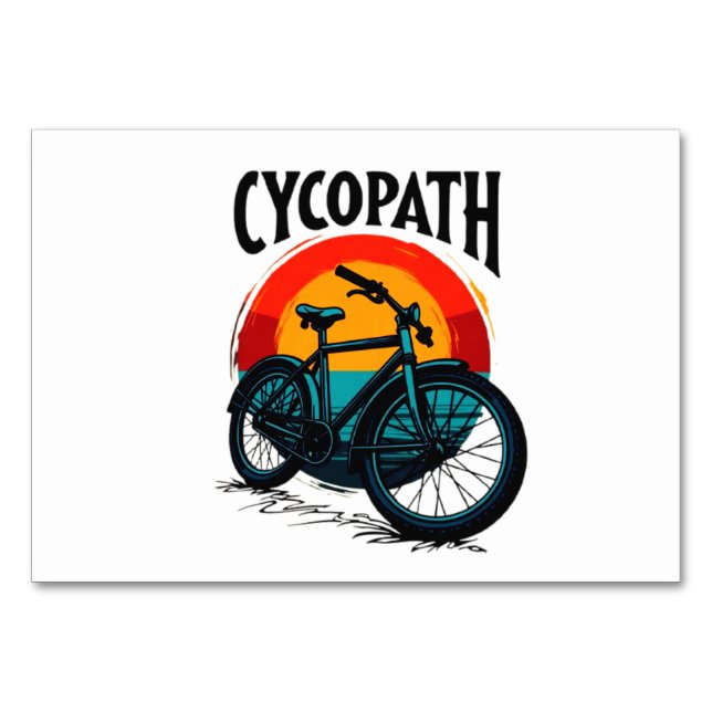 Numéro De Table Cycopath : Vélo énergétique avec le soleil couchan (Devant)