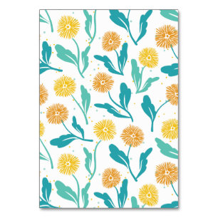 Numéro De Table Dandelion jaune motif floral - Inspiré par la natu