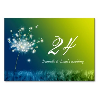 Numéro De Table Dandelion's Music Blue Green Mariage