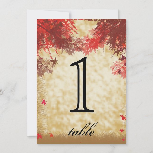 Numéro de table d'anniversaire de mariage Rouge Bo (Devant)