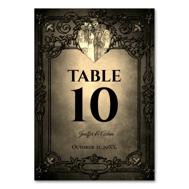 Numéro De Table Dark Gothic Halloween Wedding (Par défaut)