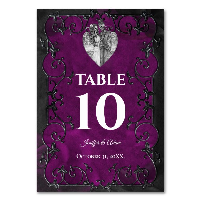 Numéro De Table Dark Gothic Halloween Wedding (Par défaut)