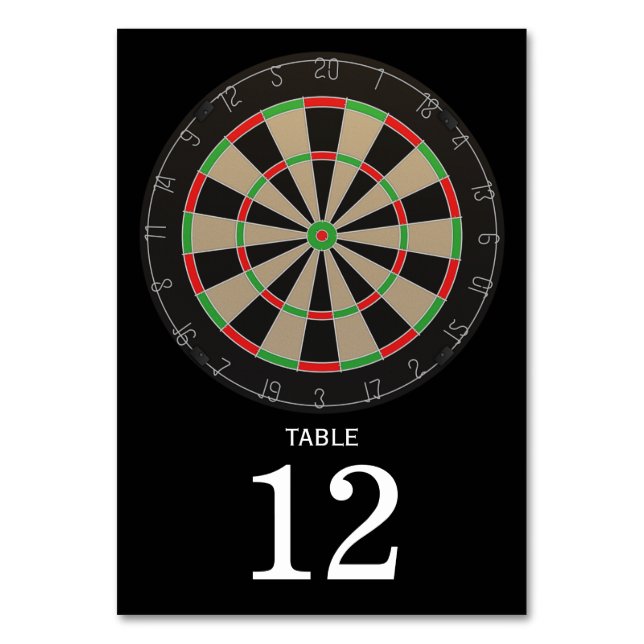 Numéro De Table Dartboard Lover Bullseye fléchettes (Dos)