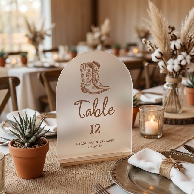 Numéro de table de bottes de cowboy occidentales m (Créateur téléchargé)