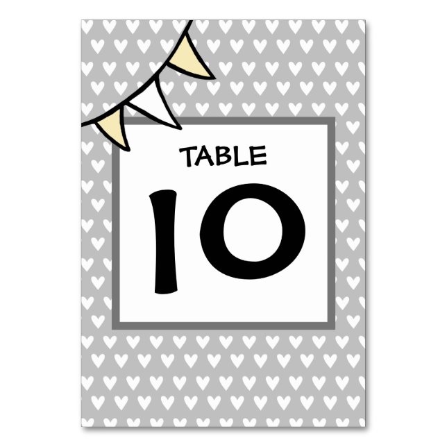 Numéro de table de Bunting de tracteur de Mariage  (Par défaut)