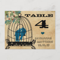 Numéro de table de cage d'oiseaux sur le grain de