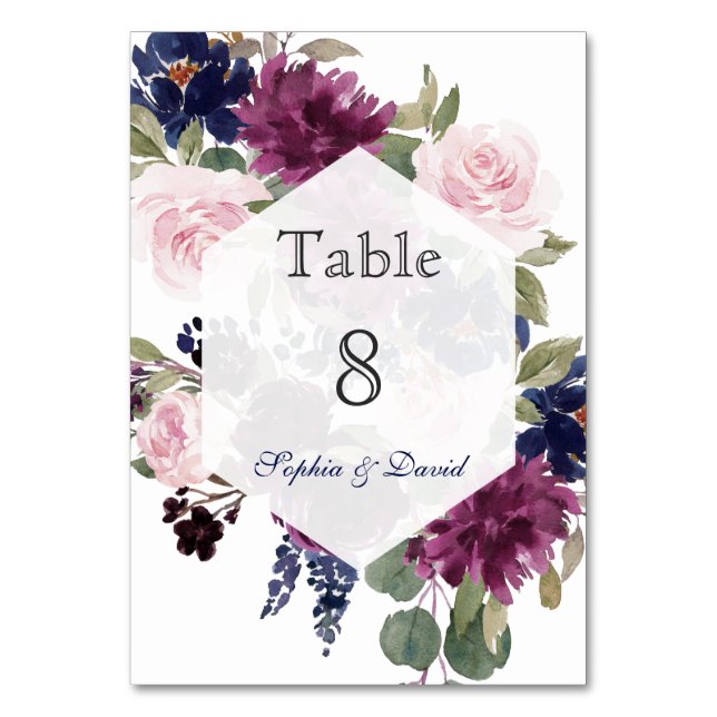 Numéro de table de charme lavande pourpre floral f (Par défaut)