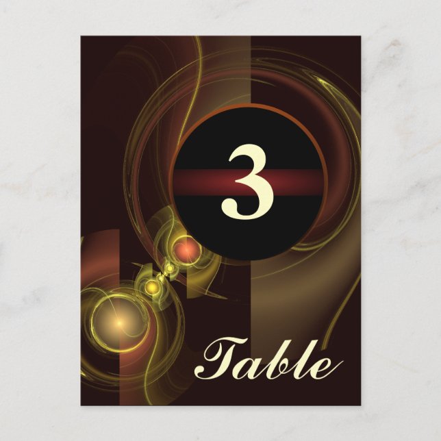 Numéro de table de connexion intime Carte postale (Devant)