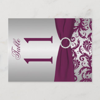 Numéro de table de Damas à deux côtés de prune et