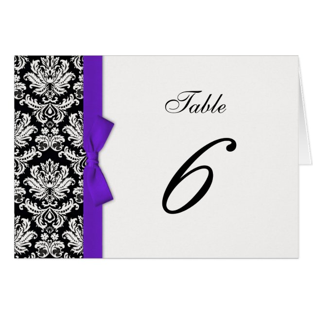 Numéro de table de Damas de la cale violette (Devant horizontal)
