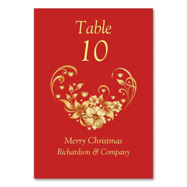 Numéro de table de fête de Noël de l'entreprise (Par défaut)