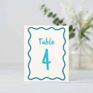 Numéro de table de Fête des mariées gras manuscrit