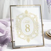 Numéro de table de Fête des mariées vintage
