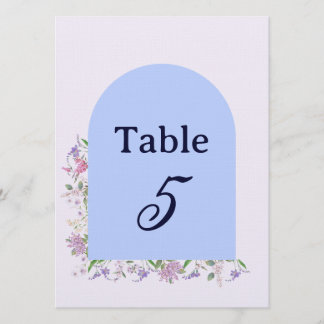 Numéro de table de fleurs