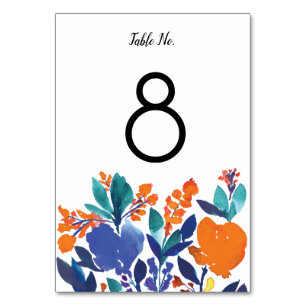 Numéro de table de floraison vibrante