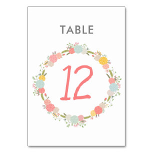 Numéro de table de germes floraux