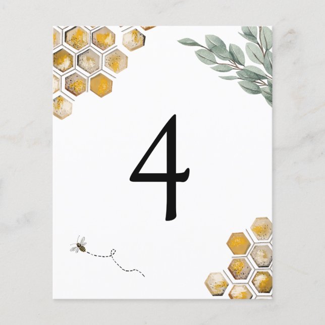Numéro de table de la douche d'abeille et d'eucaly (Devant)