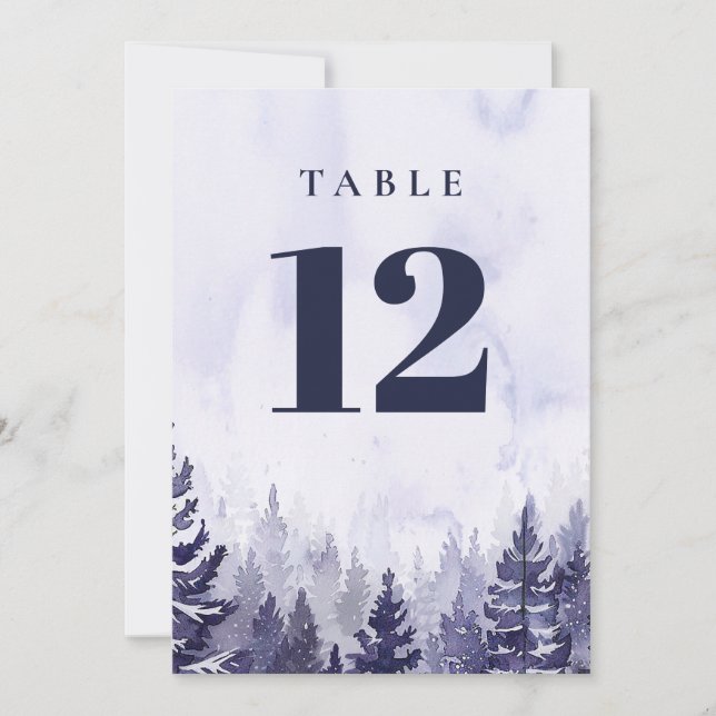 Numéro de table de la forêt de pins rustiques viol (Devant)