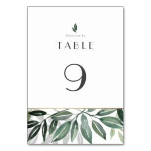 Numéro de table de la forêt d'Emeraude