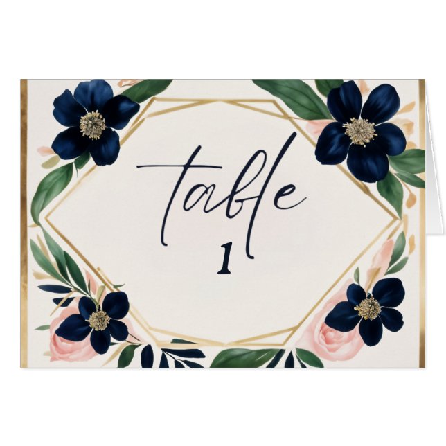 Numéro de table de la Marine et du Mariage d'or (Devant horizontal)