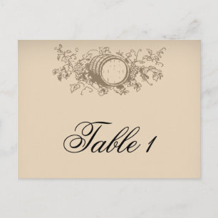 Numéro de table de la vinerie vintage
